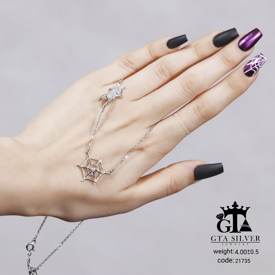 آویز زنجیری طرح عنکبوت کد 21735