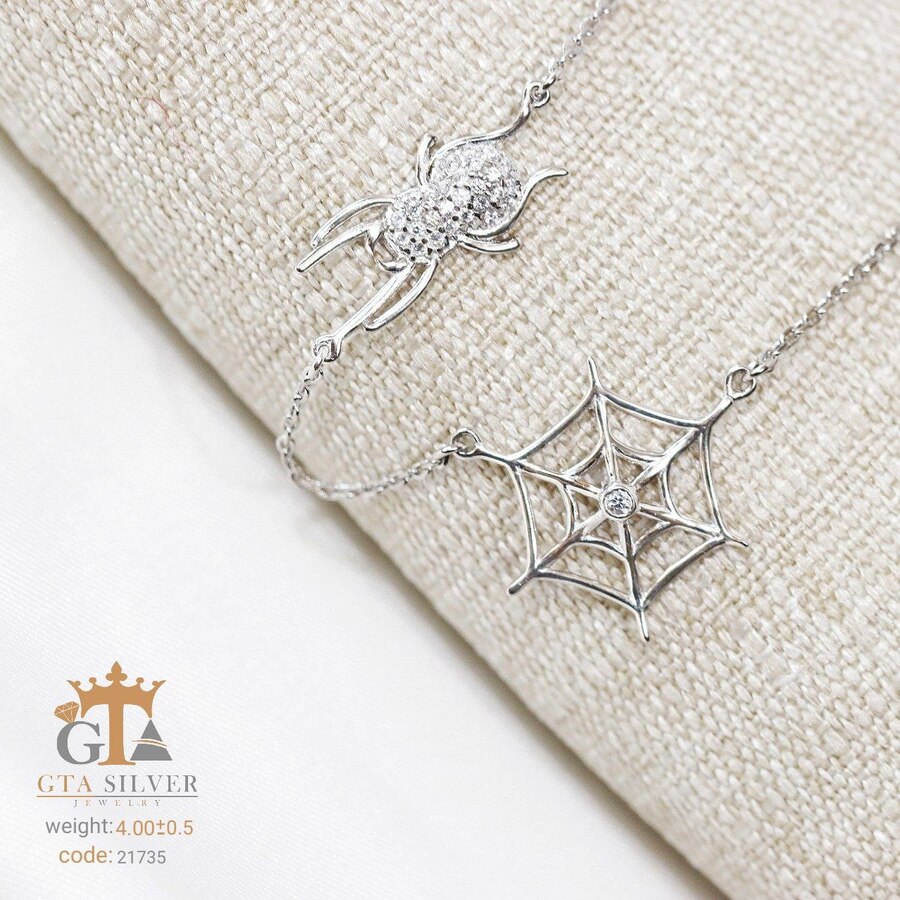 آویز زنجیری طرح عنکبوت کد 21735