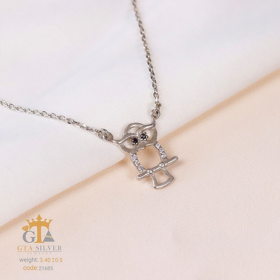 مدال میکرو طرح جغد همراه با زنجیر کد 21685