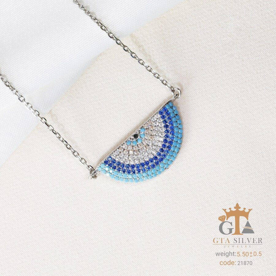 آویز زنجیری طرح چشم نظر کد 21870