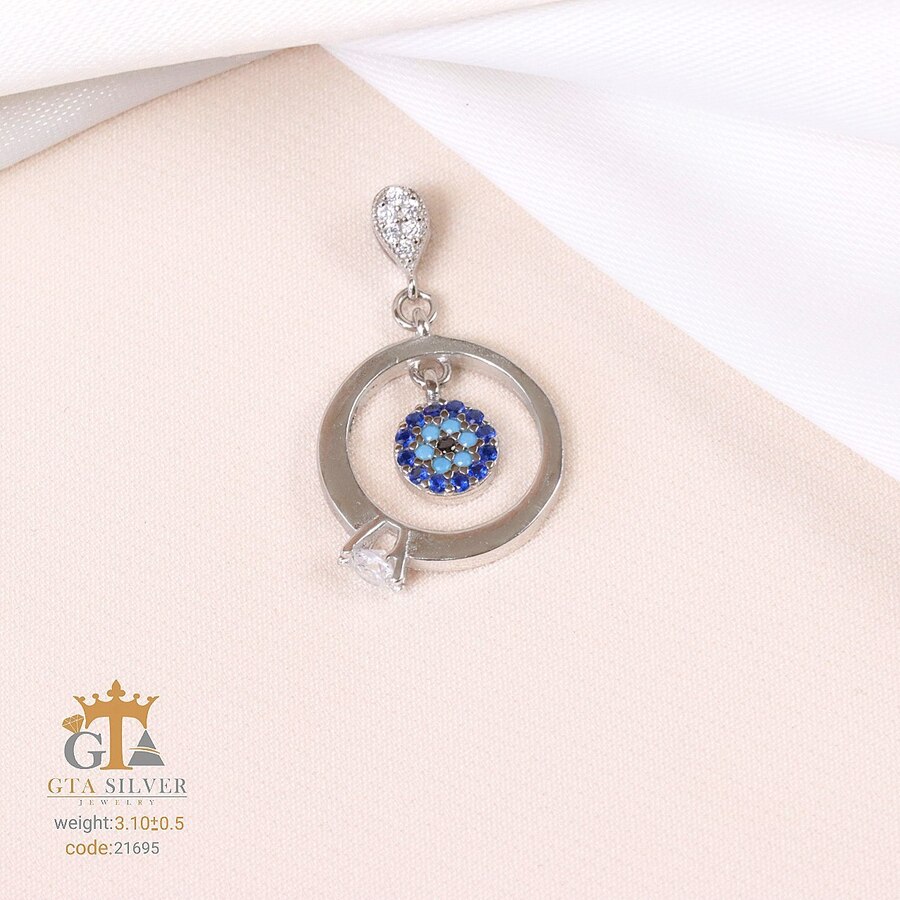 مدال میکرو طرح حلقه و چشم نظر کد 21695
