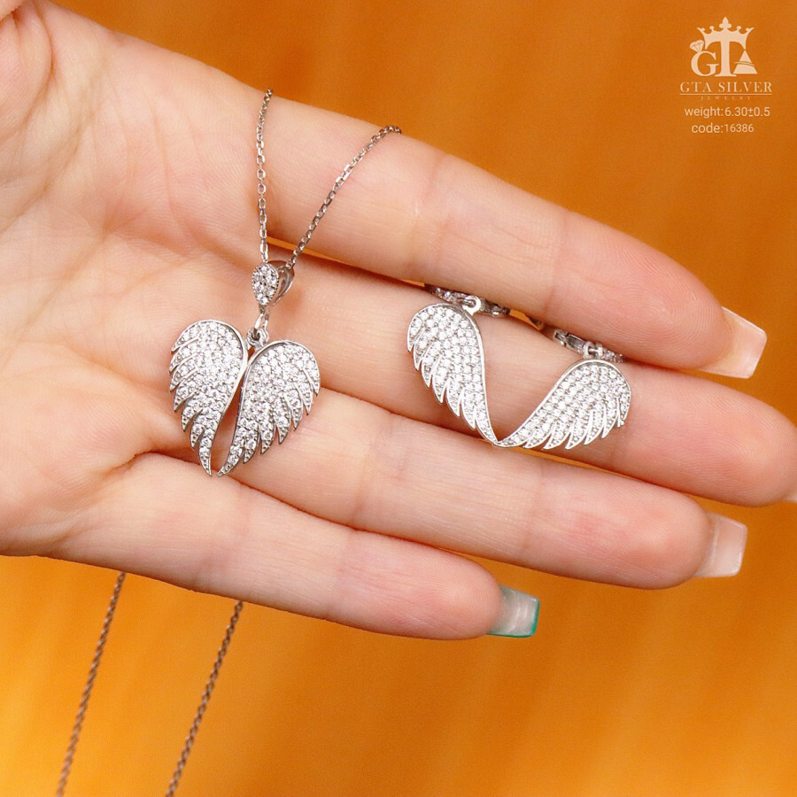 نیم ست میکرو طرح بال فرشته کد 16386