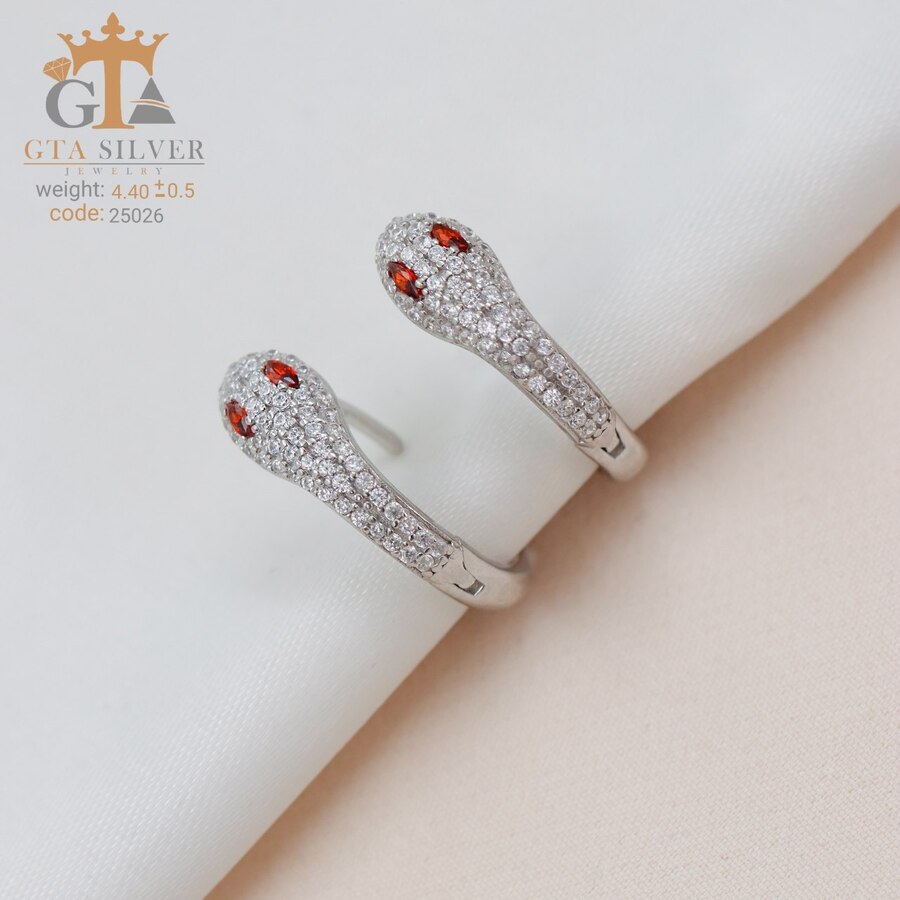 گوشواره میکرو طرح مار کد 25026