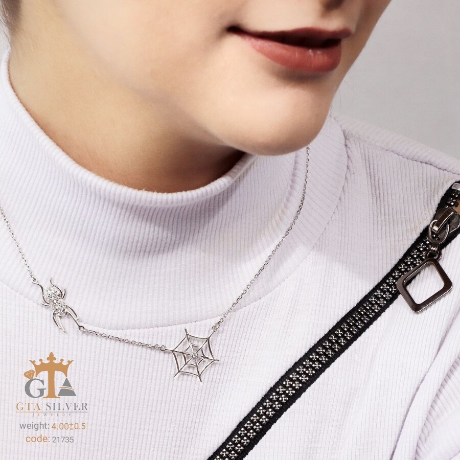 آویز زنجیری طرح عنکبوت کد 21735