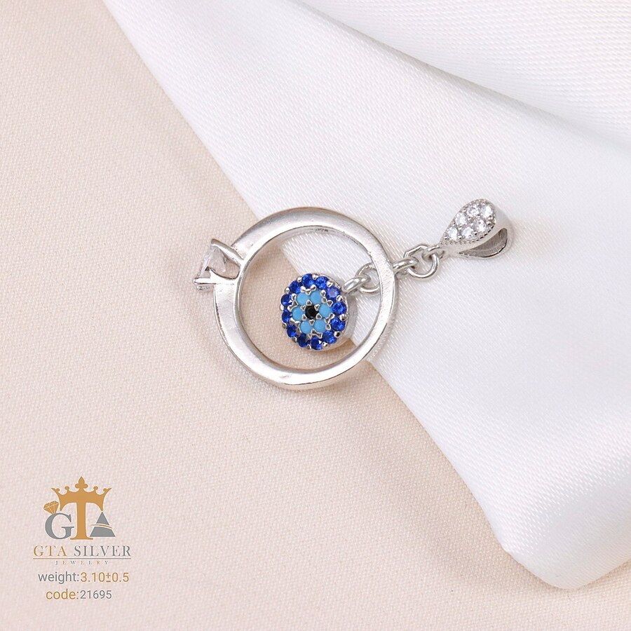مدال میکرو طرح حلقه و چشم نظر کد 21695